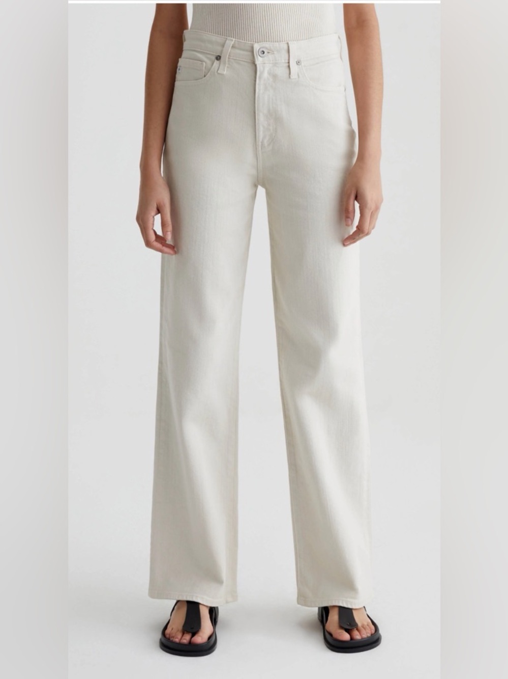 NWT - AG Adriano Goldschmied Kora High Waist Wide Leg Jean - Off-white - Size 23